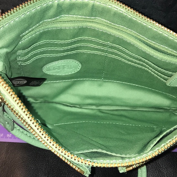 Mint Green Fossil Crossbody Purse - Picture 2 of 8
